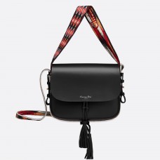Klapková kabelka Dior Diorodeo z černé telecí kůže