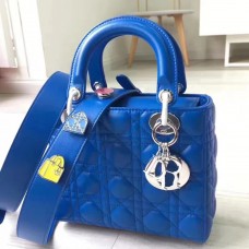 Kabelka Dior My Lady Dior z modré jehněčí kůže Kabelka Dior My Lady Dior z modré jehněčí kůže