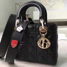 Kabelka Dior My Lady Dior z černé jehněčí kůže Kabelka Dior My Lady Dior z černé jehněčí kůže