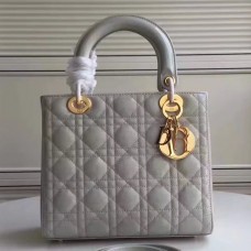 Střední dámská kabelka Dior z modré lakované kůže