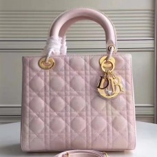 Střední dámská kabelka Dior z růžové lakované kůže