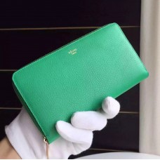 Celine multifunkční peněženka na zip z zelené kozí kůže Celine multifunkční peněženka na zip z zelené kozí kůže