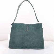 Celine EDGE semišová kožená kabelka zelená 309 Celine EDGE semišová kožená kabelka zelená 309
