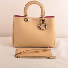 Dior Diorissimo střední kabelka z meruňkové kůže (zlatý hardware) 603 Dior Diorissimo střední kabelka z meruňkové kůže (zlatý hardware) 603